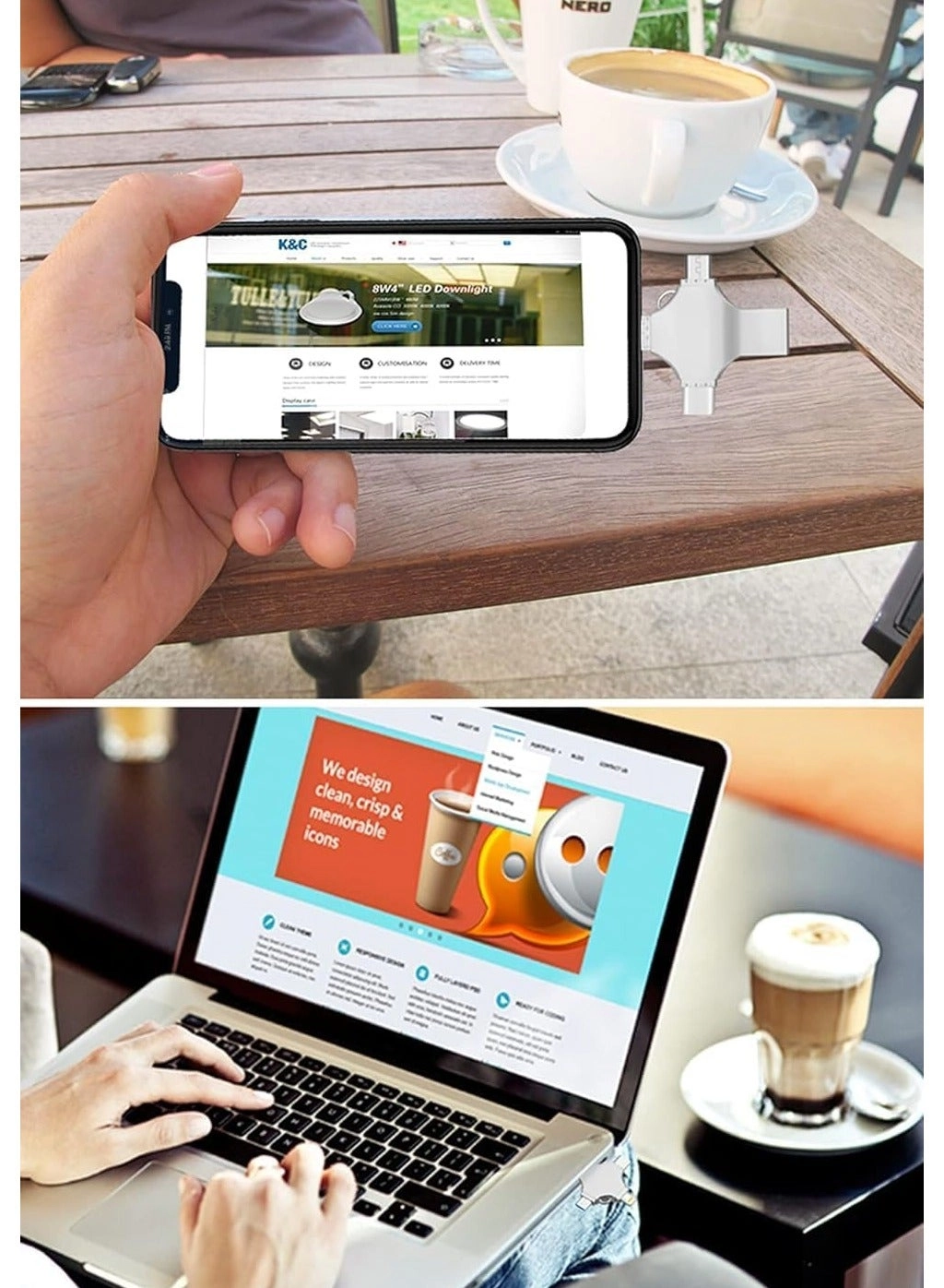 OTG 4 in 1 USB Flash Drive - USB 3.0 Lightning Type-C Micro USB 512GB