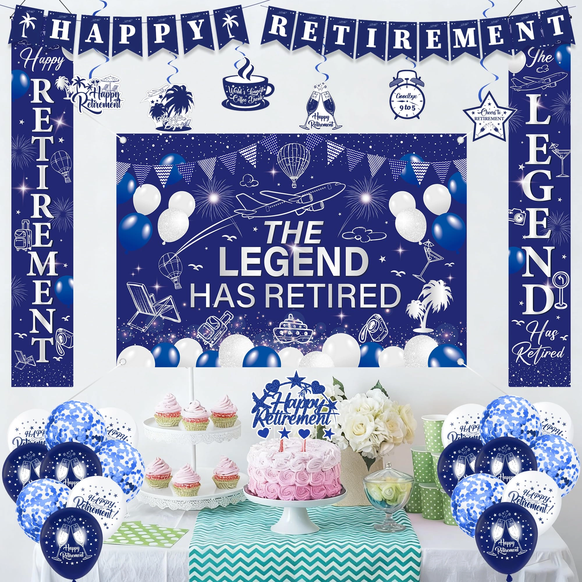 Retirement Theme Party Set - 34 Pcs Retirement