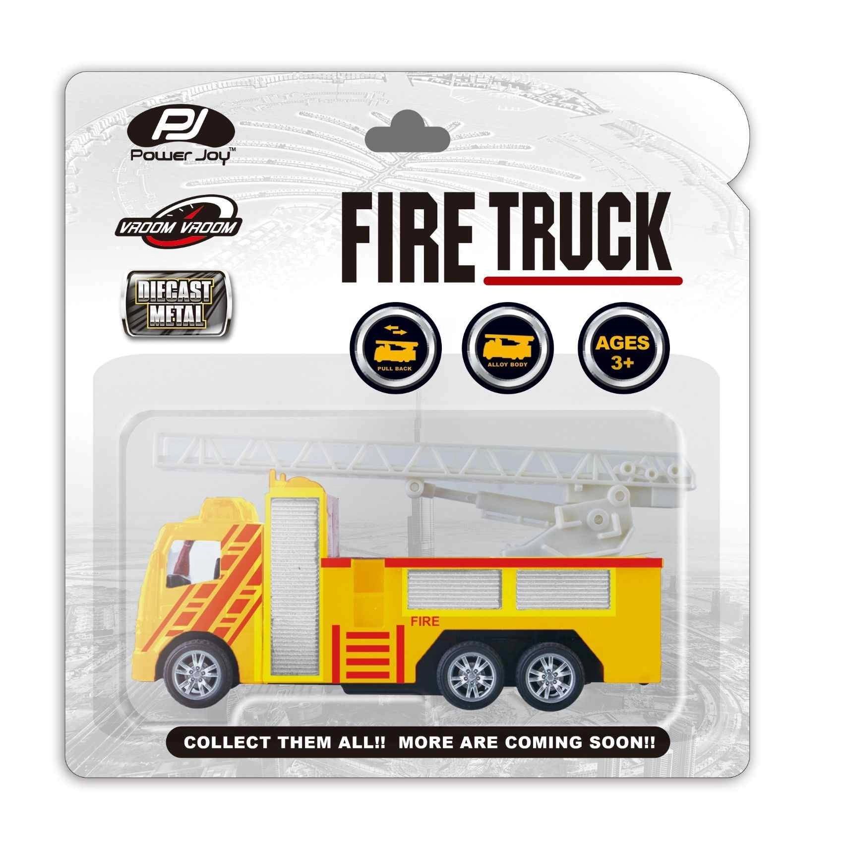 Vroom Vroom Diecast Firetruck 1:43 Yellow