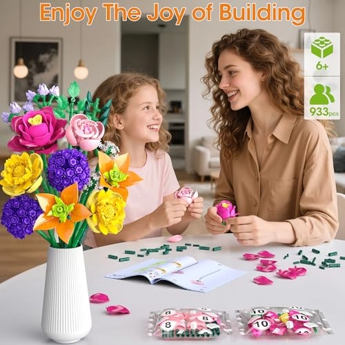 Flower Building Blocks Set - 933 pcs
