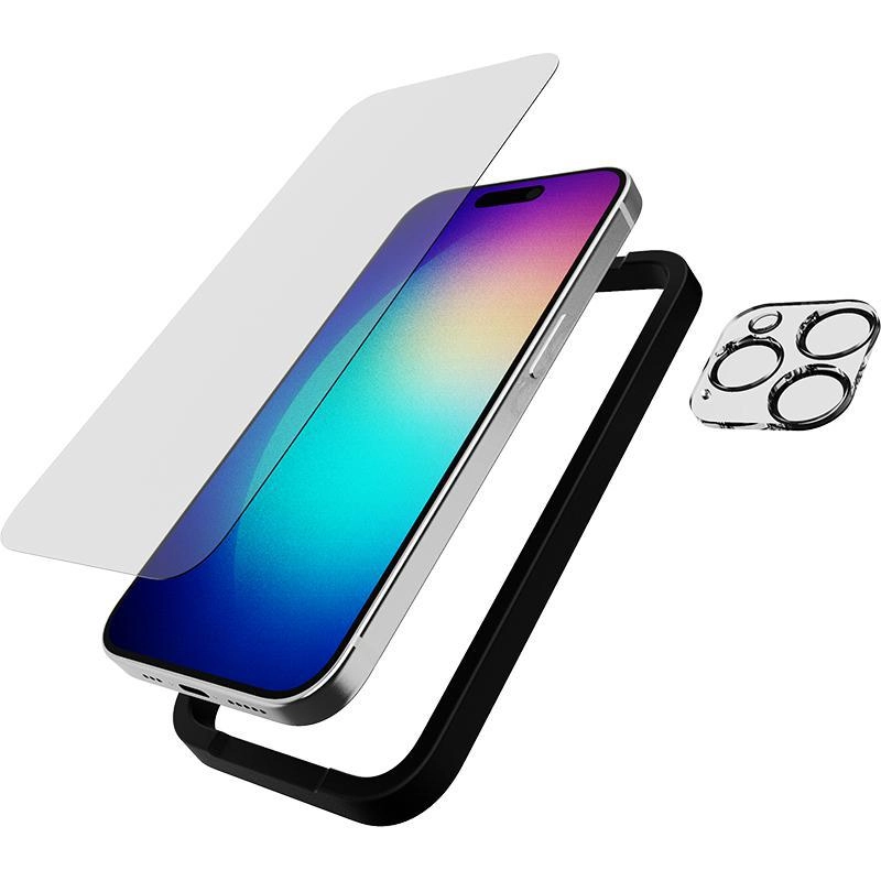Tempered Glass for iPhone 15 Pro + Camera Lens Protector