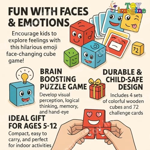 Face Change Blocks Game - 5-12 72 pieces