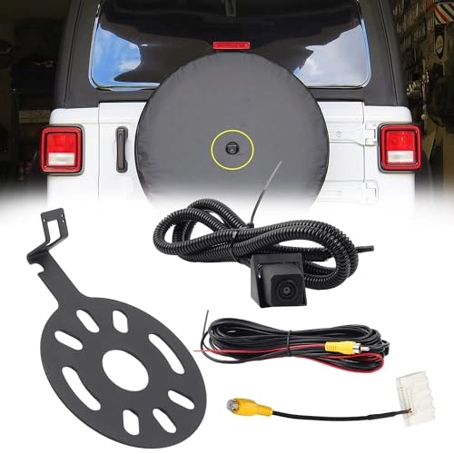 Dasbecan Spare Tire Mount Backup Camera - Night Vision Composite (RCA) High-Definition