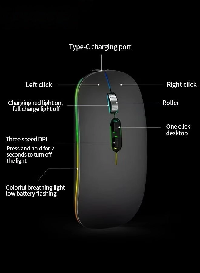 Rechargeable Wireless Bluetooth Mouse - Wireless