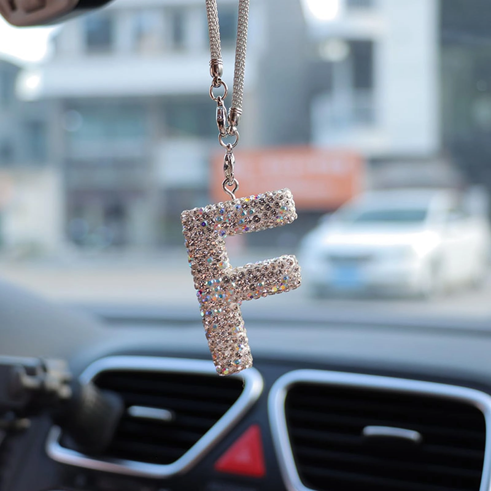 plorede Bling Car Letter Charm
