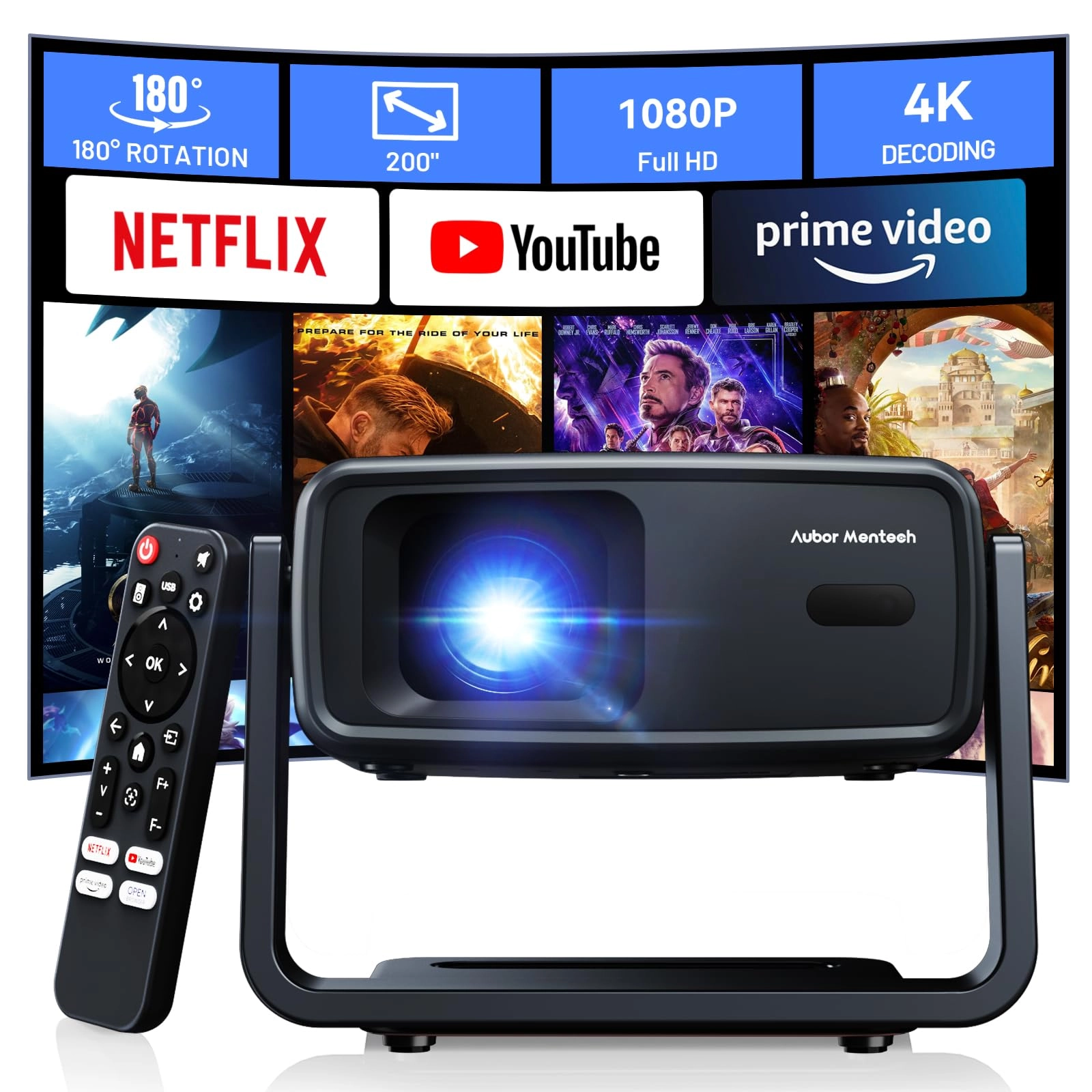 4K Projector 1200 ANSI lumens 1920 x 1080