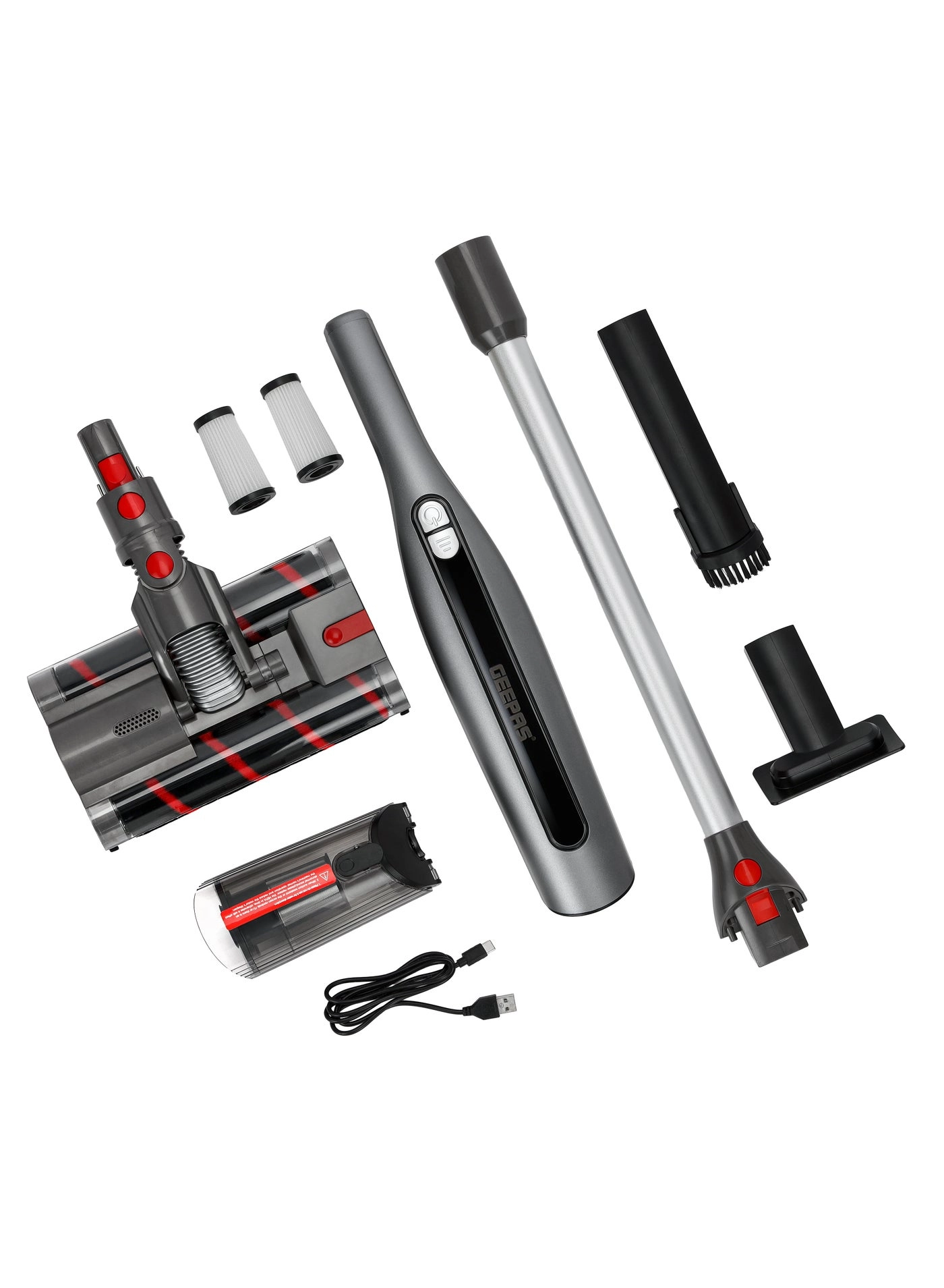 Cordless 2-in-1 Stick and Handheld Vacuum Cleaner - 120 W HEPA black