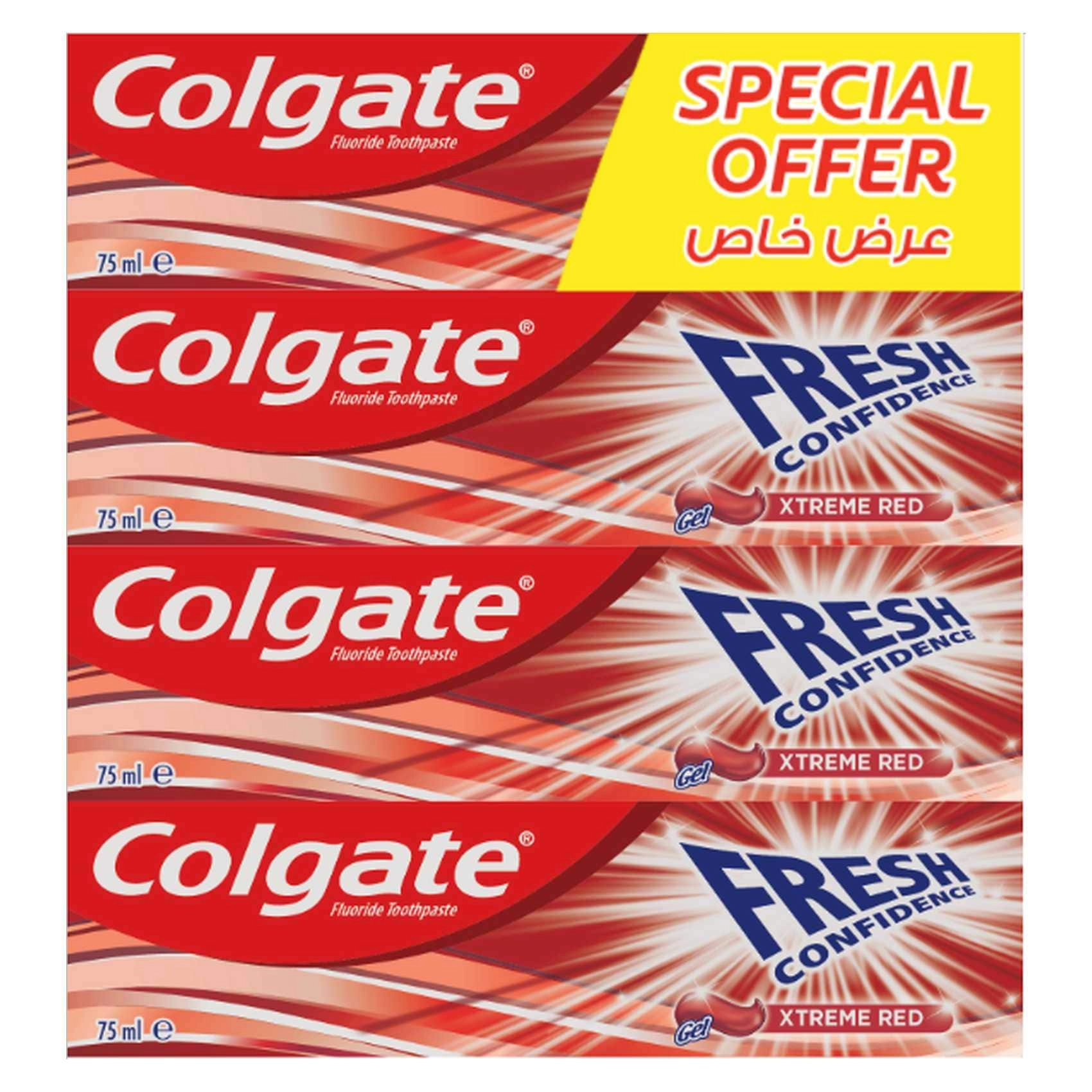 Colgate Fresh Confidence Xtreme Red Gel Toothpaste 75ml