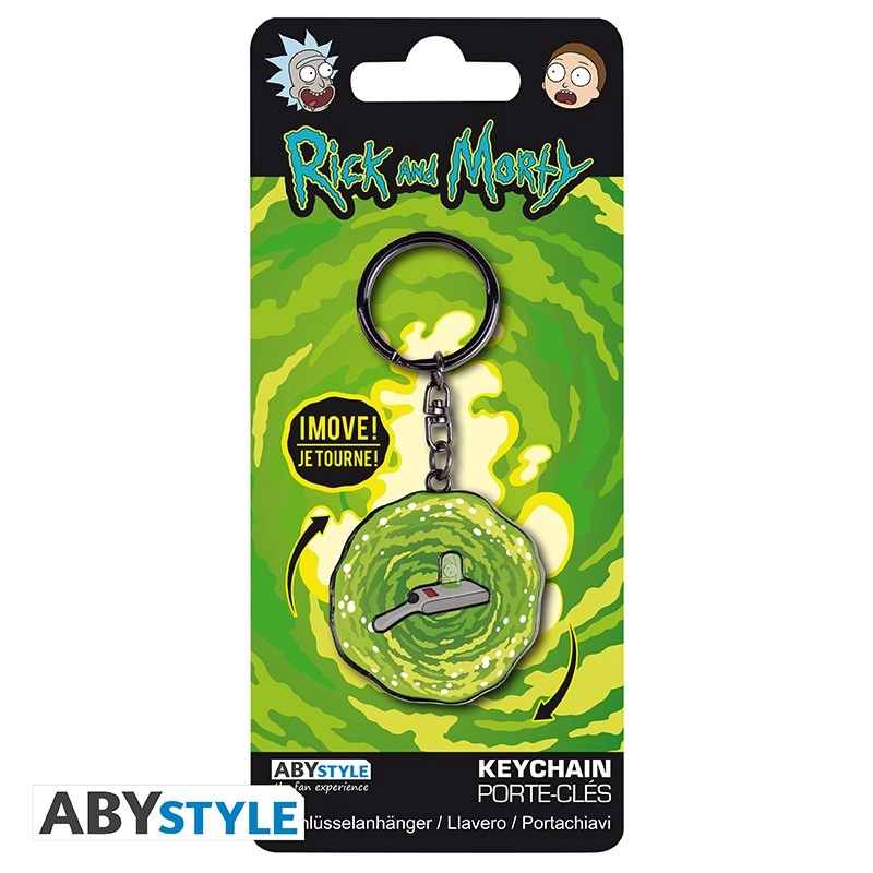 Rick And Morty - Moving Keychain Portal Gun