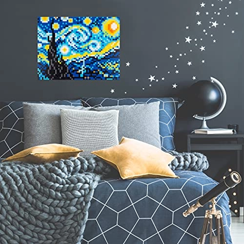 Starry Night Pixel Art Puzzle - Building 2408 piece(s)