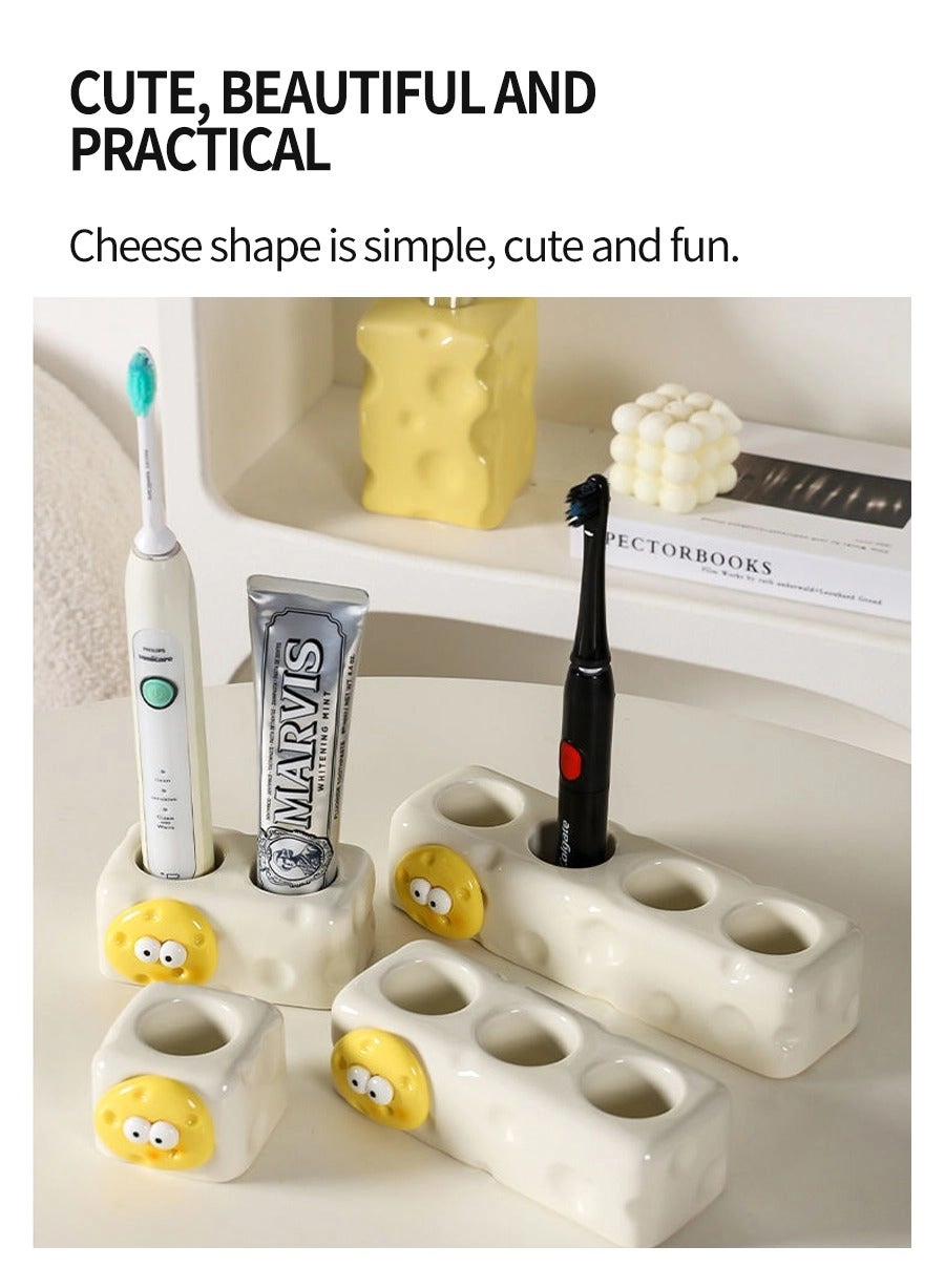 Ceramic toothbrush holder - 3 Slots