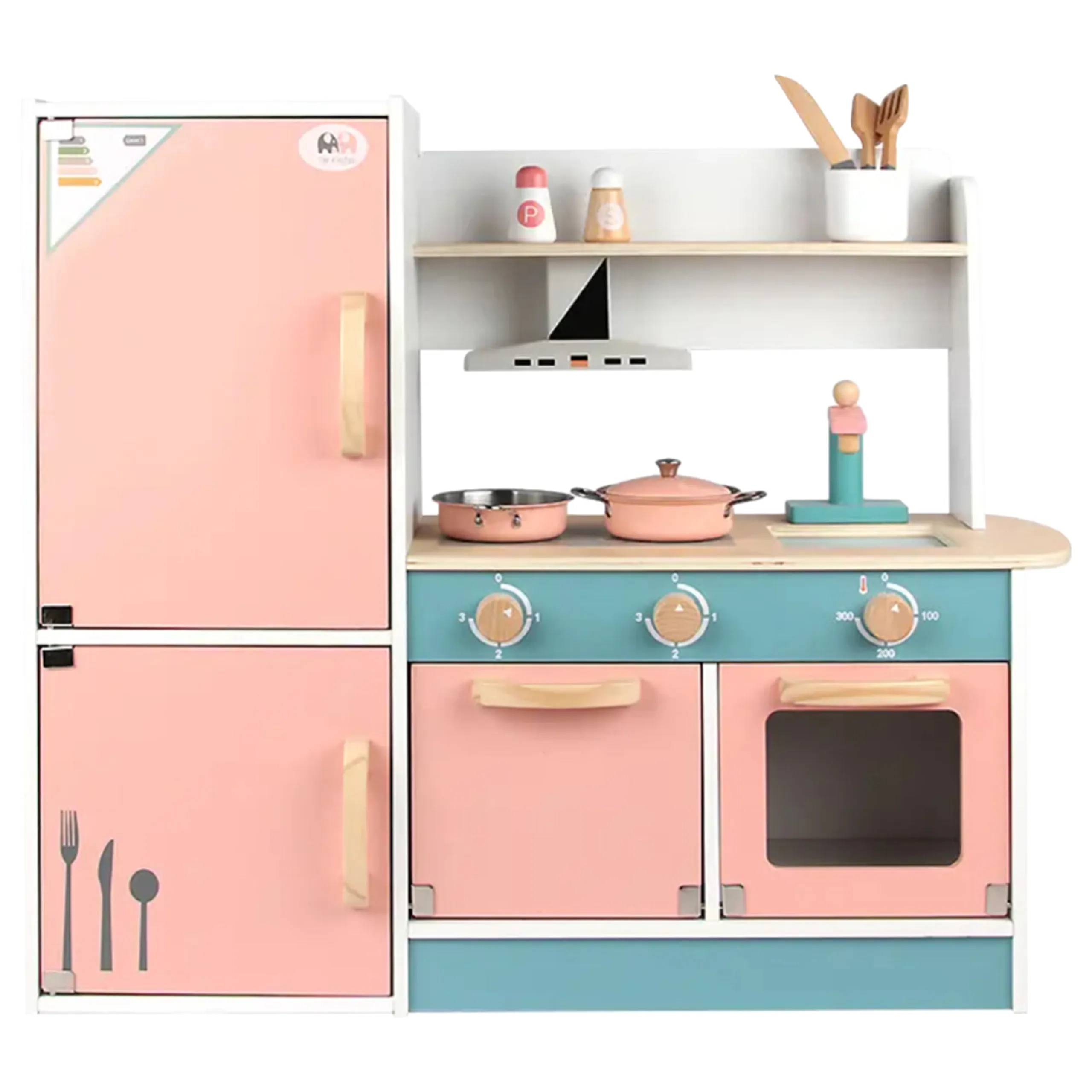Little Angel Kids Wooden Kitchen Set - Vintage (GF-MSN21010)
