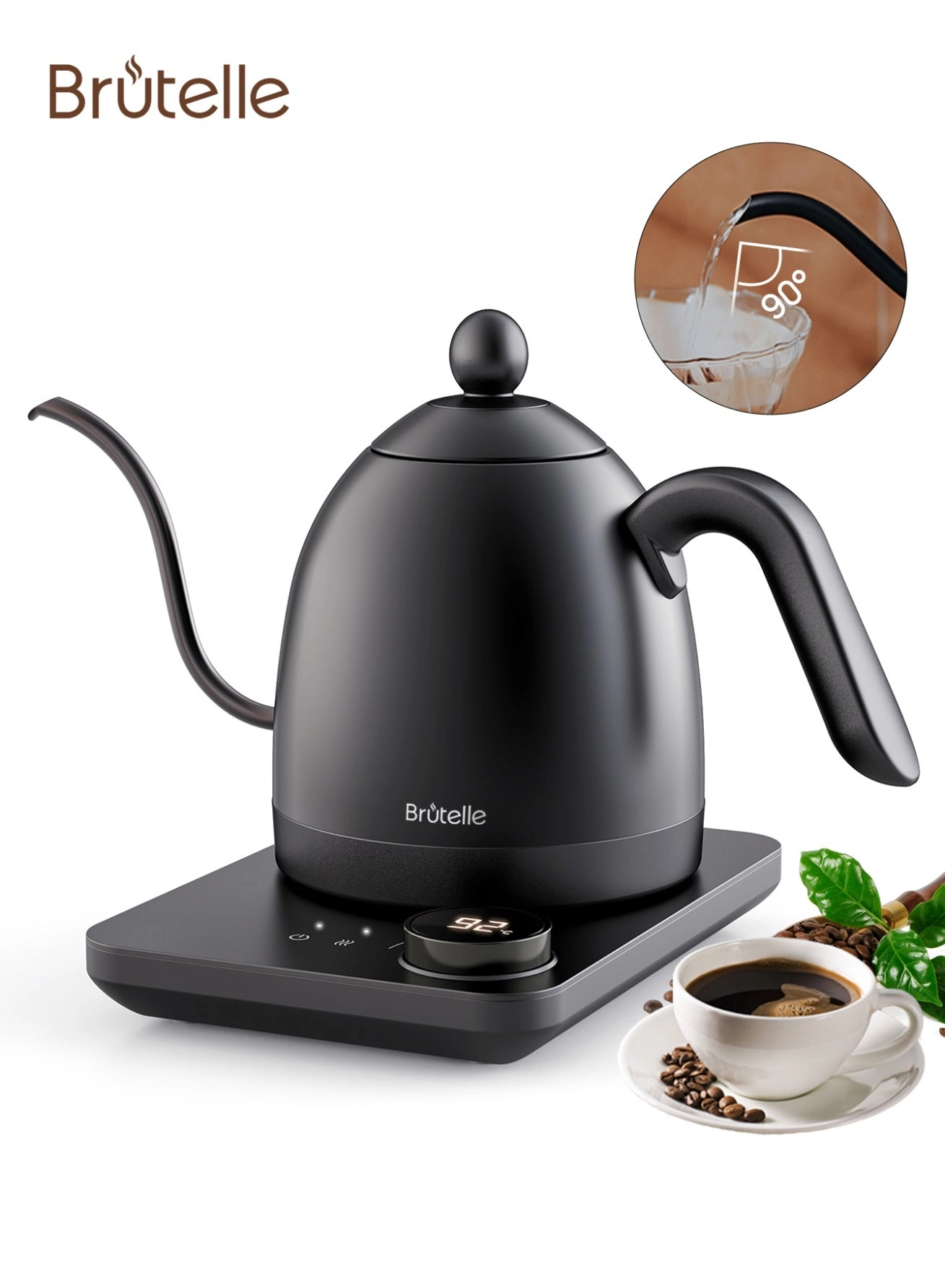 Brutelle Gooseneck Temperature Control Electric Kettle