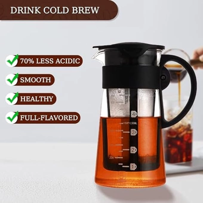 Cold Brew Coffee Maker - 34Oz Tritan 350 Mesh