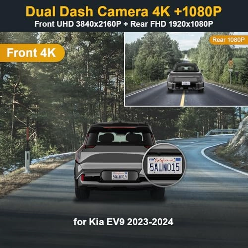 Dash Cam 2160 X 1080 pixels for Kia EV9 2023 2024