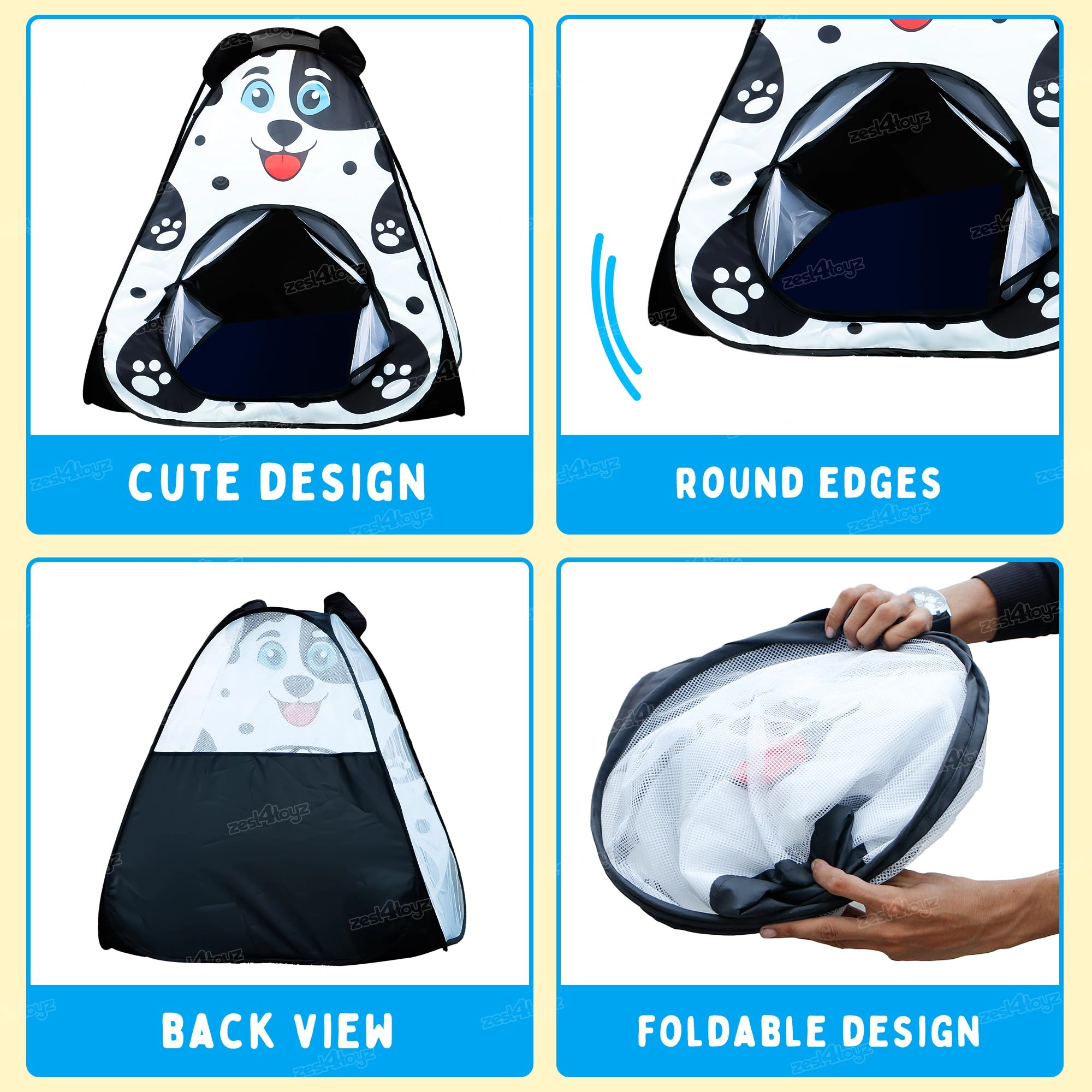 Popup Tent - Black & White 3 to 5 Years