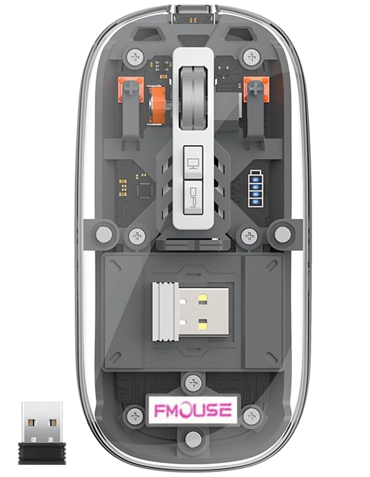 3 Mode Magnetic Ultra-Thin Mouse - Bluetooth USB