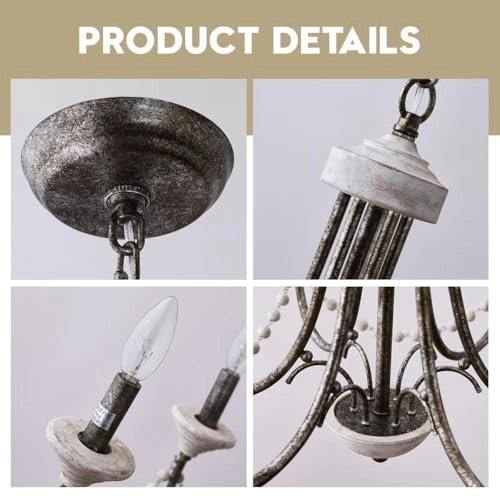 Farmhouse Wood Chandelier