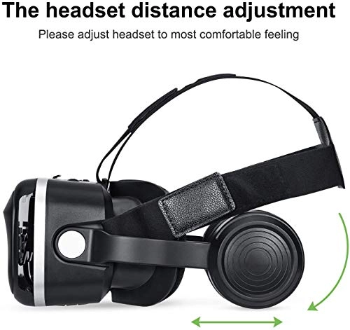 VR Headset - 120 Degree FOV Built-In Headphones