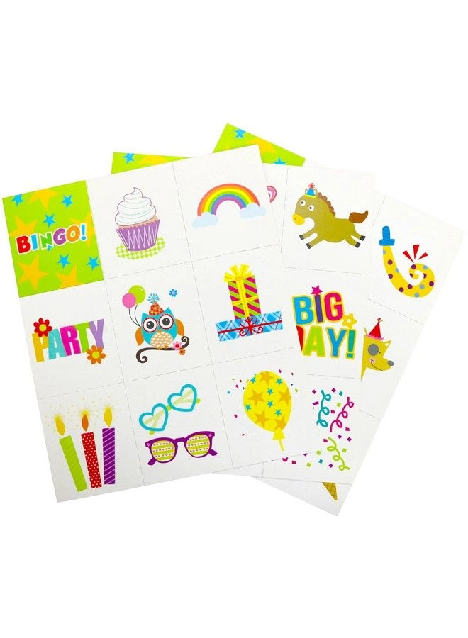 Happy Birthday Bingo And Pin The Candles On The Cake Game Set - 32 Player