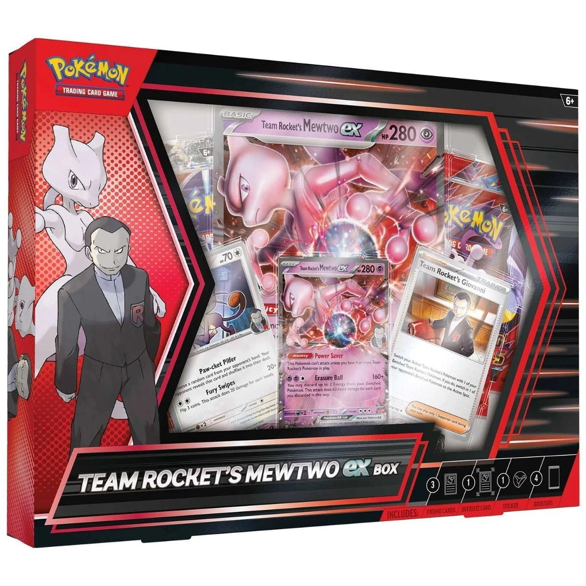 Pokémon Destined Rivals Mewtwo ex Box - Foil promo Mewtwo ex 4 booster packs