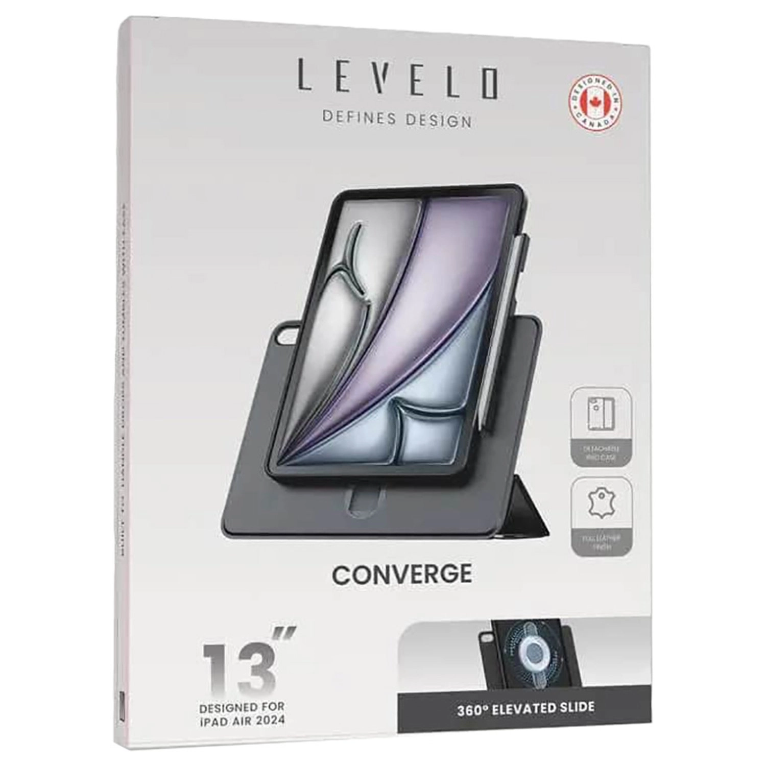 Detachable 360 Rotating Case with Pen Slot for iPad Air 13-inch