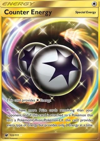 Pokémon Counter Energy 122/111 - Secret Rare + Toploader
