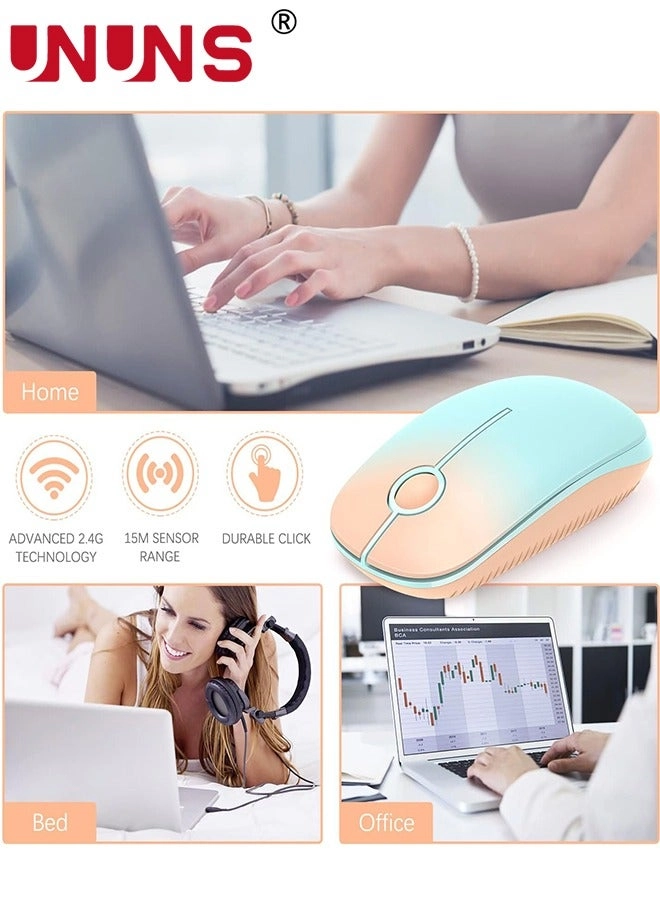 Cute Cartoon Pattern Slim Mouse - Wireless