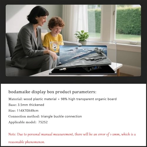 Acrylic Display Case (75252) - Dustproof 114 x 70 x 49 cm