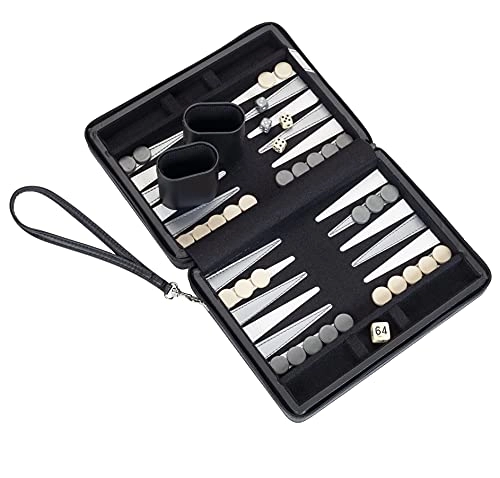 Backgammon Board - Magnetic Map Style + Carrying Strap