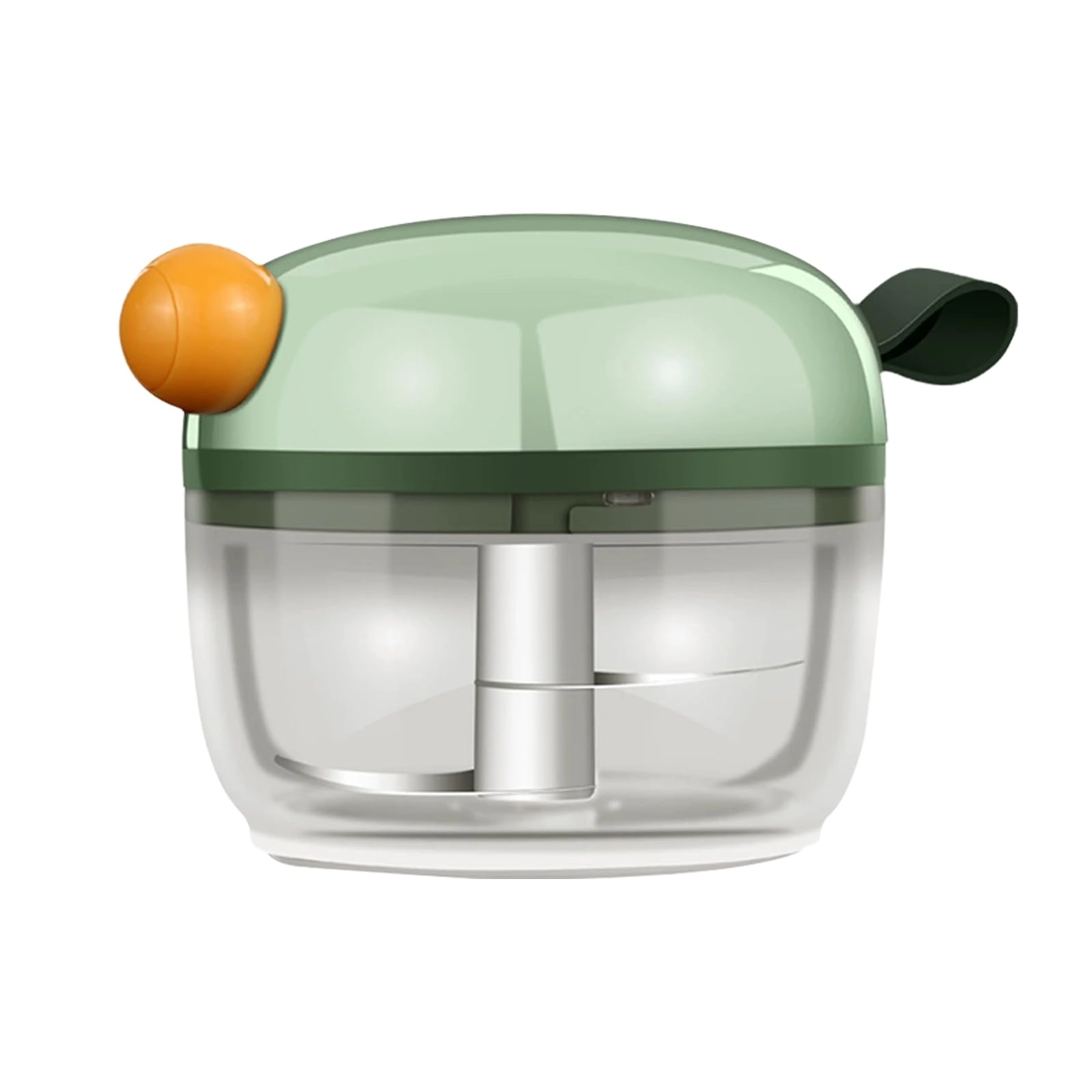 CGLRybO Garlic Chopper - Mini Manual Pull Green-1