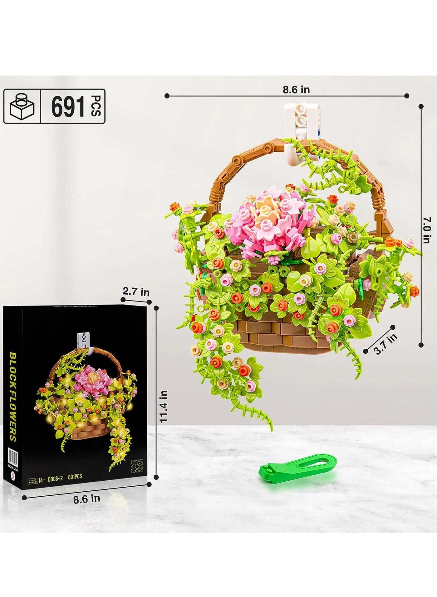 Taiahiro Flower Bouquet Building Blocks - Flowers 691 pcs