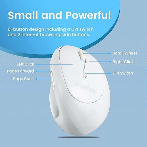 PERIMICE-719W Mini Vertical Mouse - USB