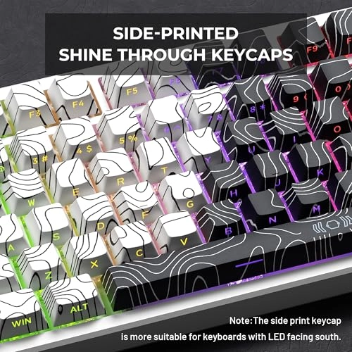 XVX Topographic PBT Keycaps - 136 piece(s)