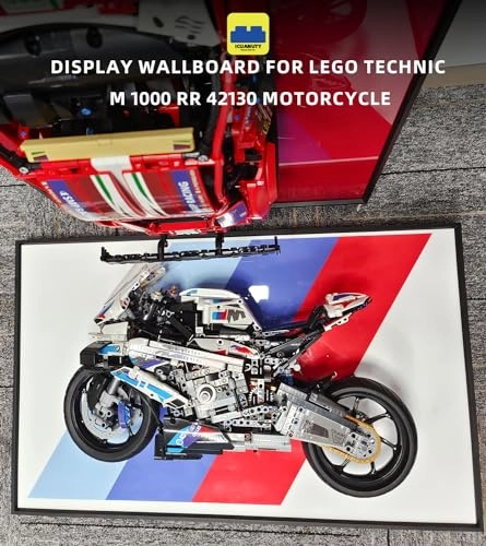 Display Wallboard for LEGO 42130 Technic BMW M 1000 RR Motorcycle Model Kit - 65X40cm