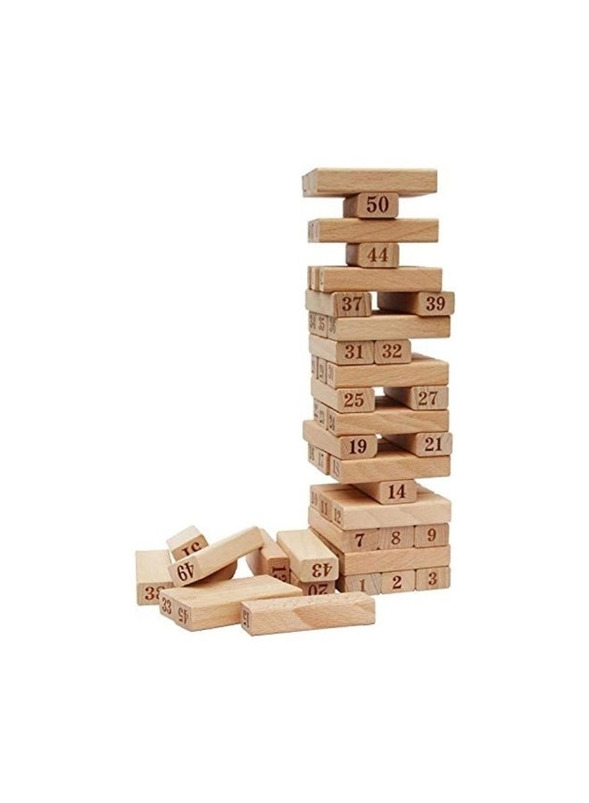 Wooden Stacking Tower - beige