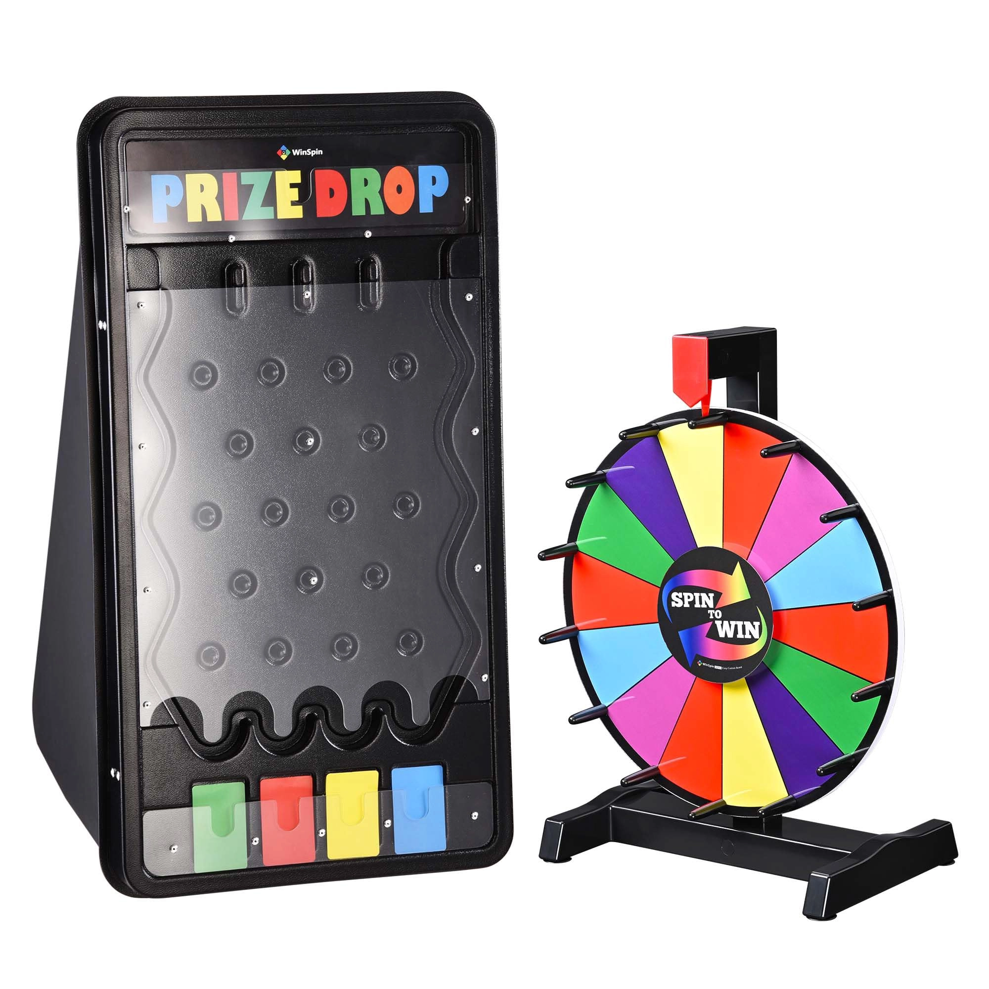 Yescom Prize Drop Board - 25x14" + Prize Wheel - 12" 14 Years & Up