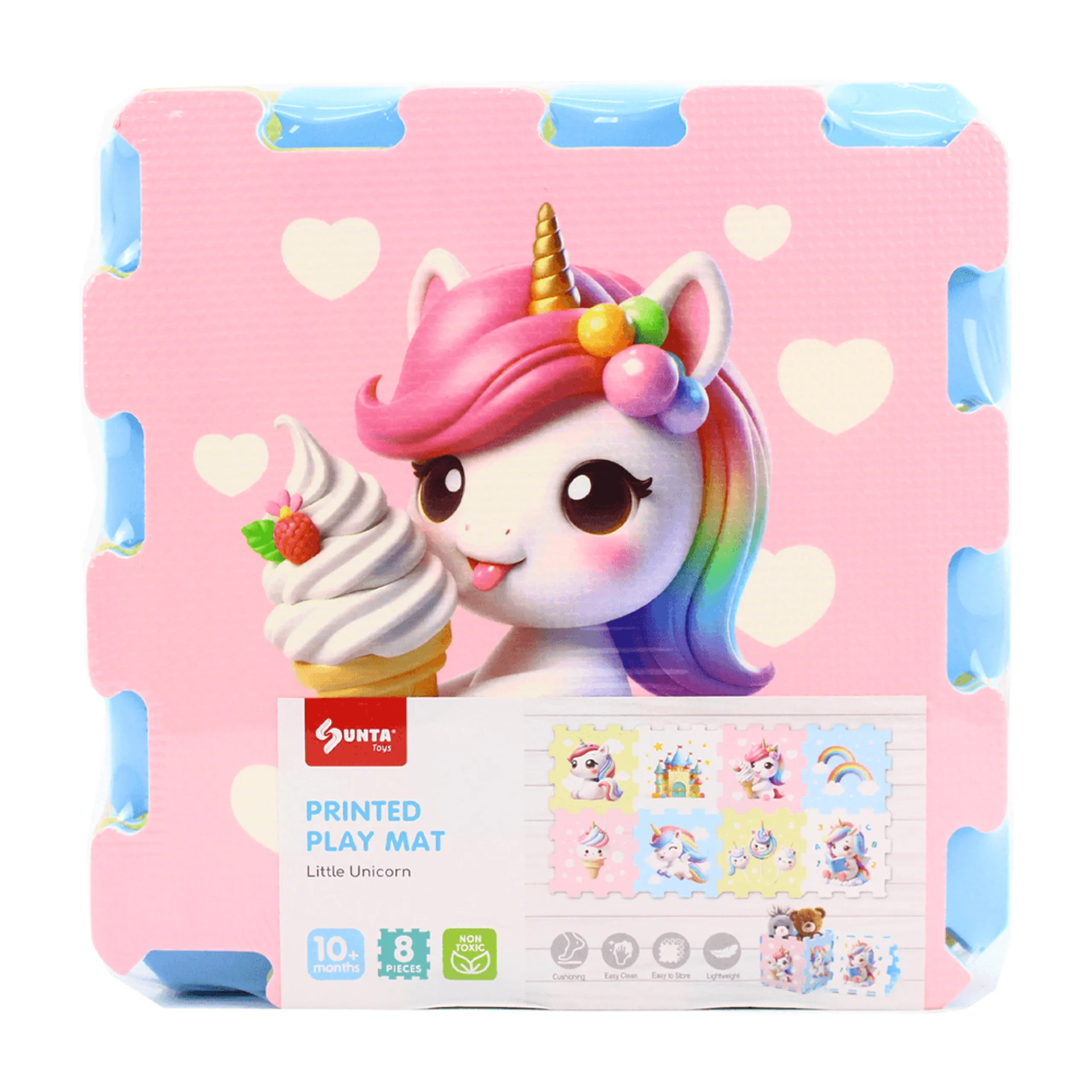 Printed Puzzle Play Mat - Little Unicorn Suitable for 10 months & above