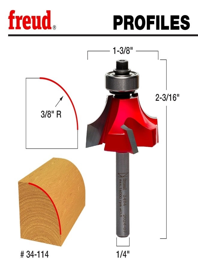 Quadra-Cut Radius Rounding Over Bit - 1/4" 4 Cutters