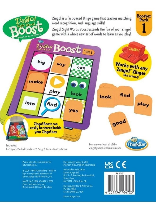 Zingo! Sight Words Boost - 4 and Up