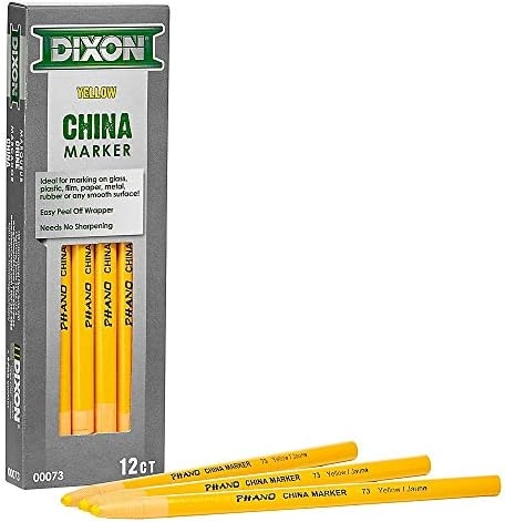 Dixon Ticonderoga Company Phano Peel-Off China Marker Pencils - Yellow