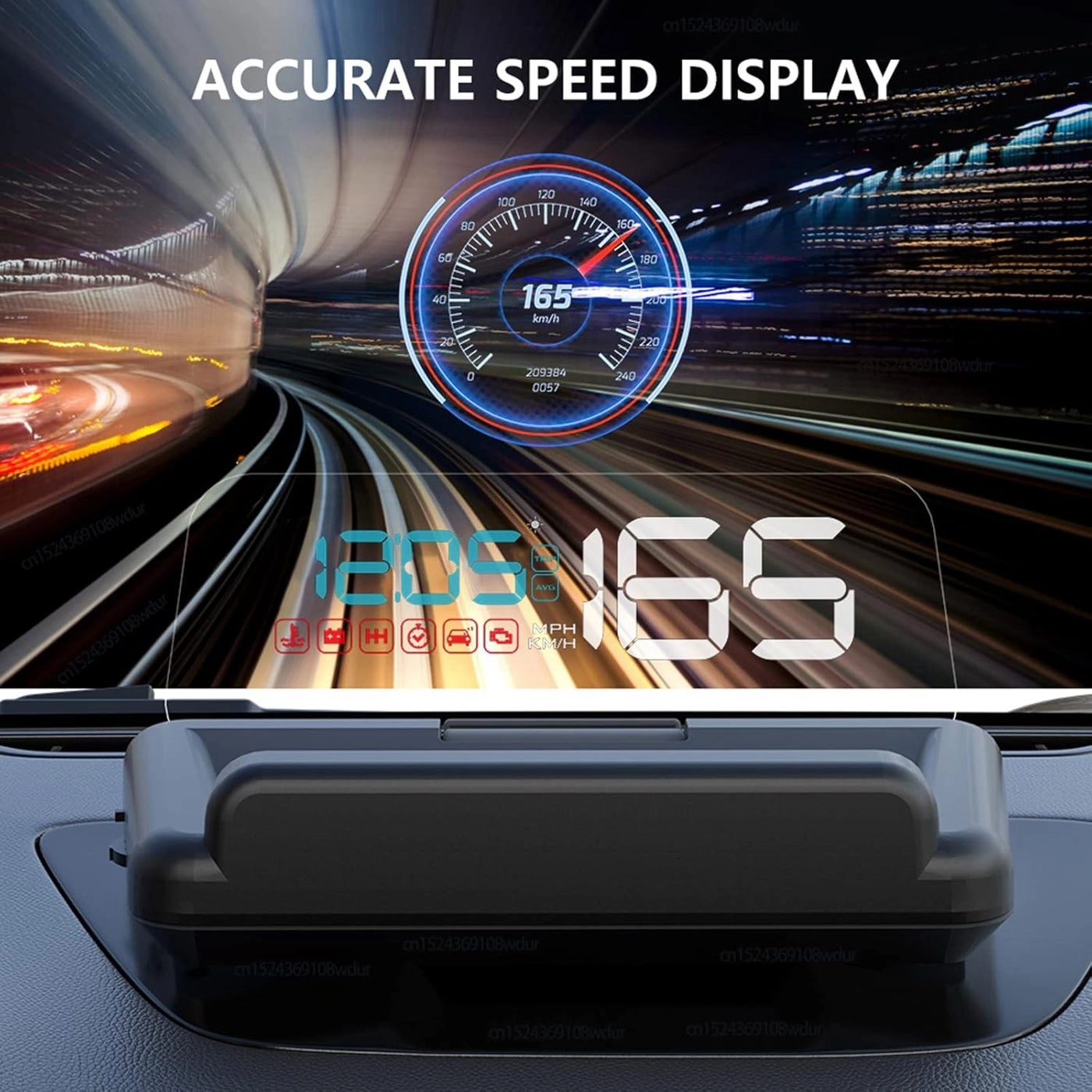 C500 - Heads Up Display Digital GPS Speedometer HD display