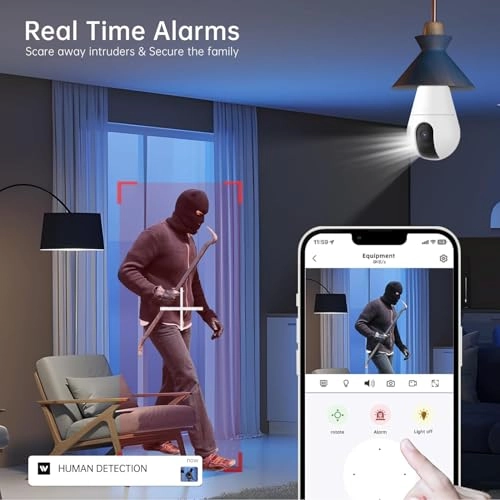 Light Bulb Security Camera 2K