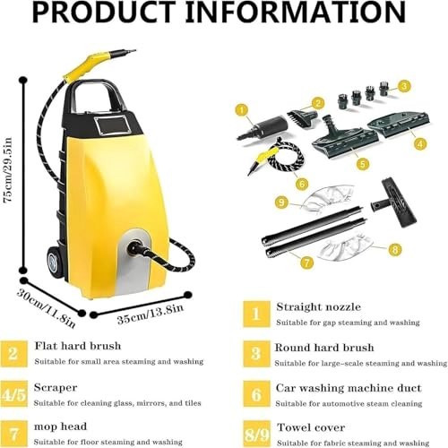 Steam Cleaner - 4.0-5.0 bar 3.5 liters