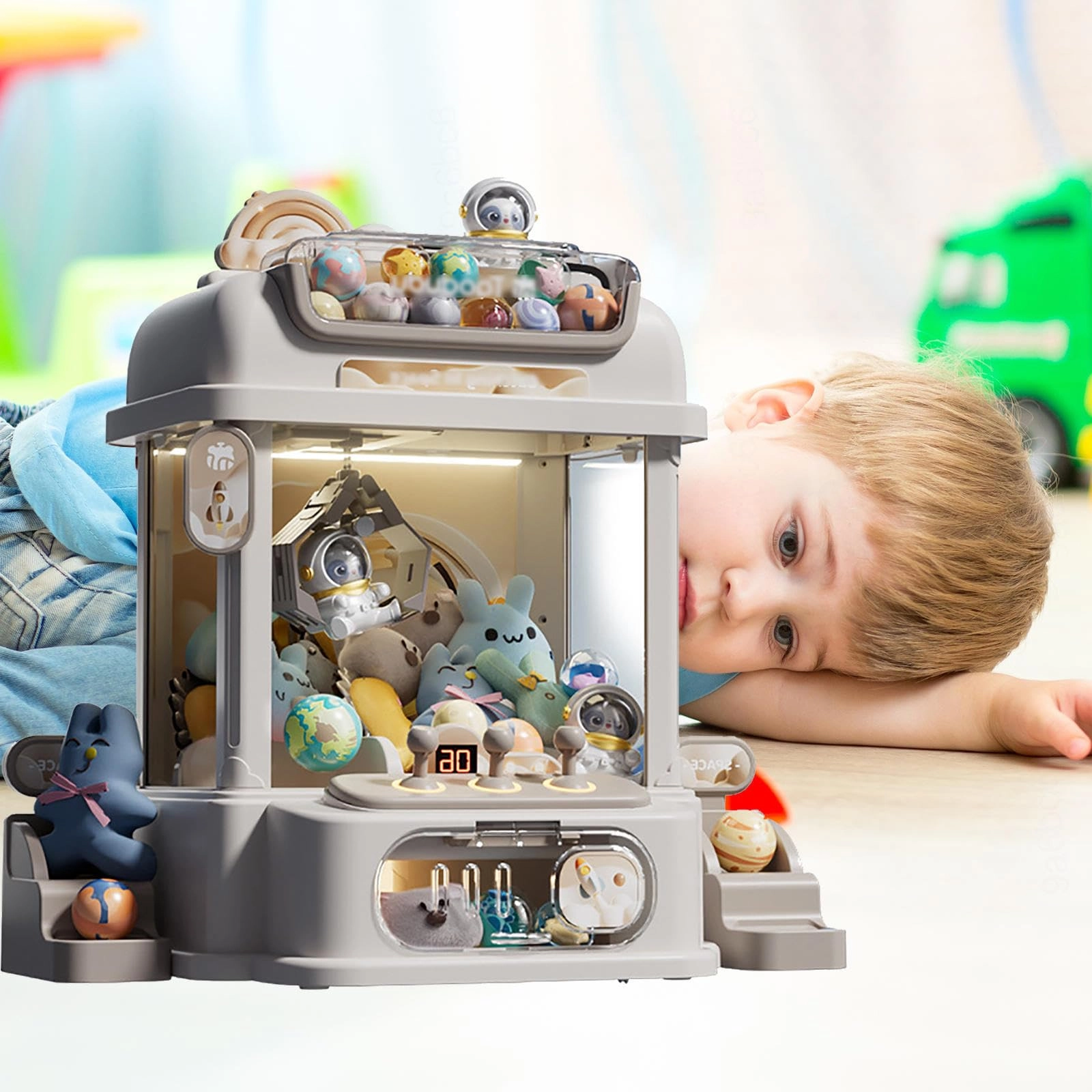 Claw machine - mini remote control 2 Panda dolls