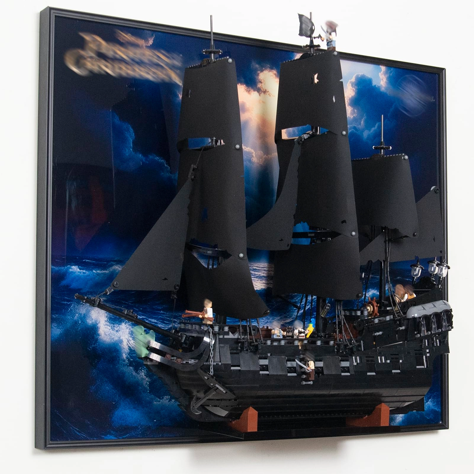 WETCEAOM Display Wallboard - Compatible with Lego 10365 Captain Jack Sparrow's Pirate Ship 29.5 X 25.5 inches