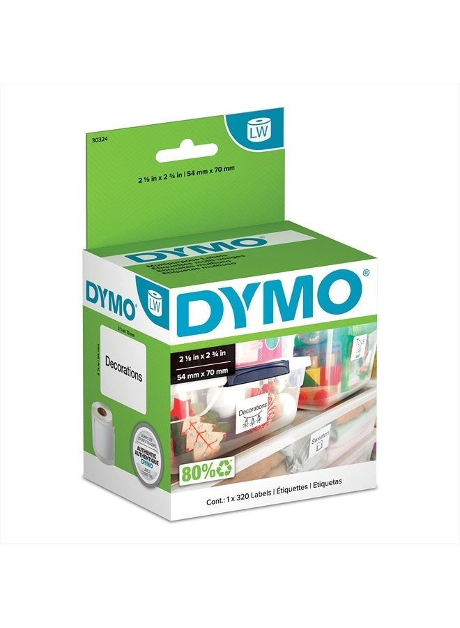DYMO LW Large Multi-Purpose Labels - 320 piece(s) 2-1/8'' x 2-3/4''