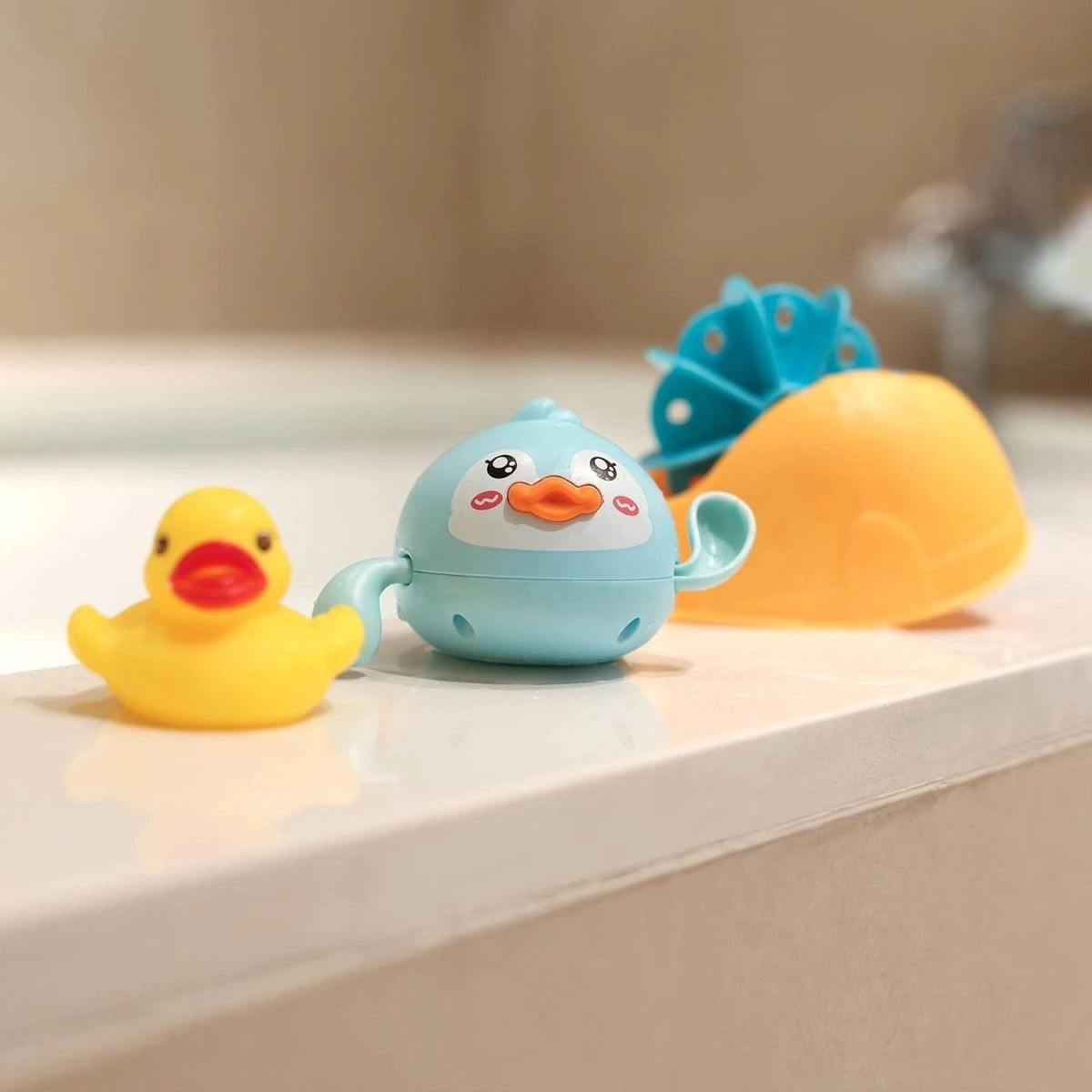 Mini Floating Duck - 4 Pieces Multi Colour