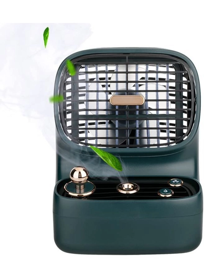 Easy Life Retro Style Humidifier - Rechargeable Misting Fan 3 in 1
