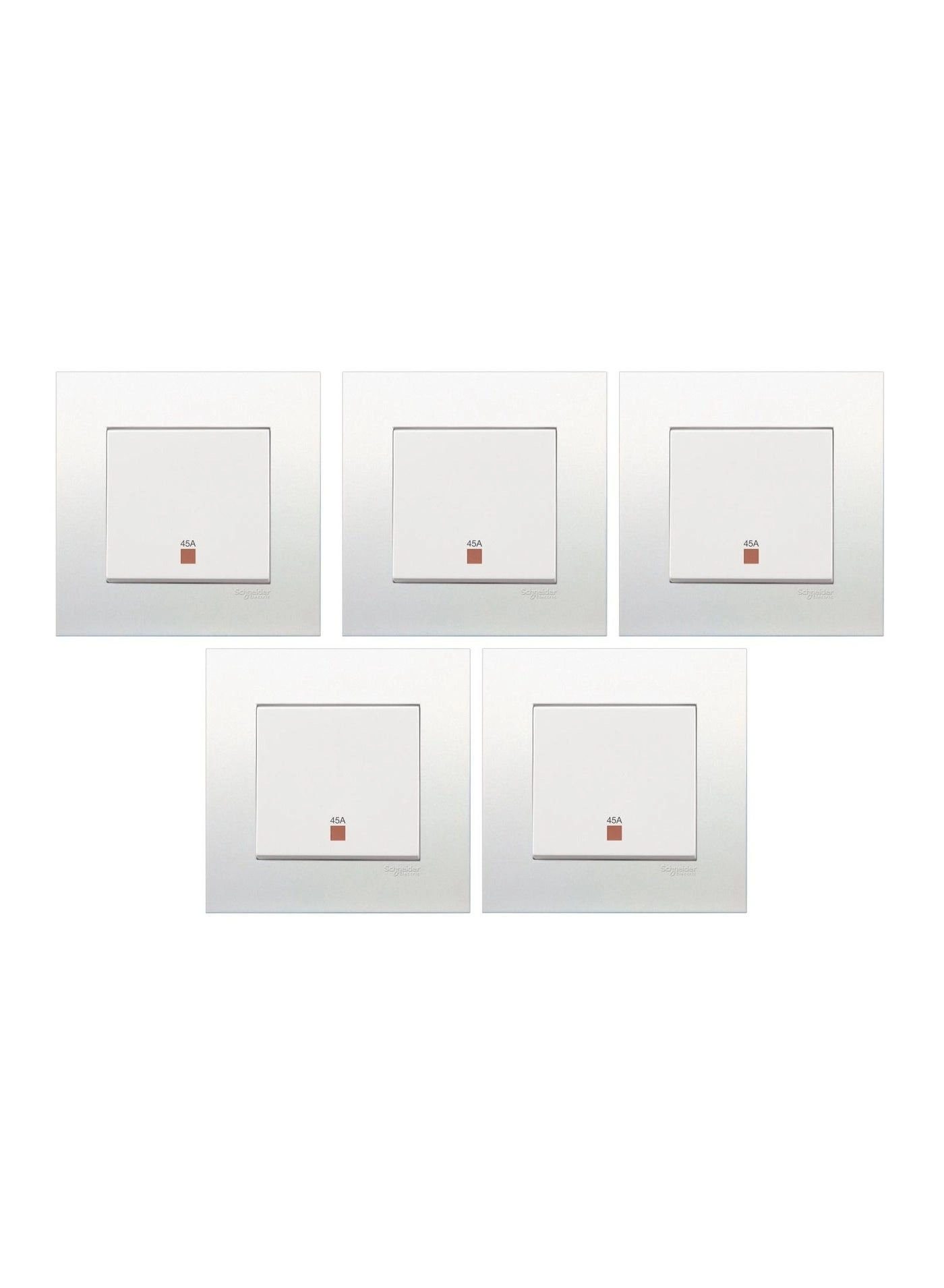 Schneider Electric Vivace KB31DR45N 45A Double Pole Switch - 5 pcs